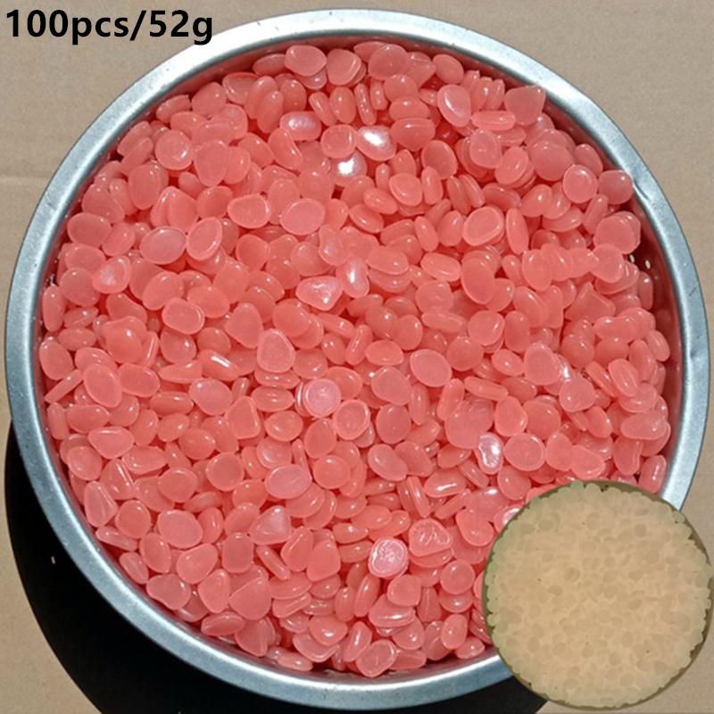10/100pcs/lot Luminous Pebbles Rocks Garden Ornaments Stone Glow In The Dark Garden For Walkways Fish Tank Decorations