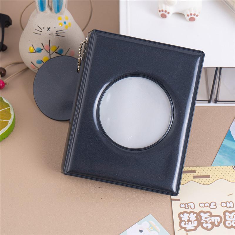 Heart Shaped Hollow Mirror Plate 3-inch Single Grid Polaroid Photo Album Idol Album Small Card Storage Album