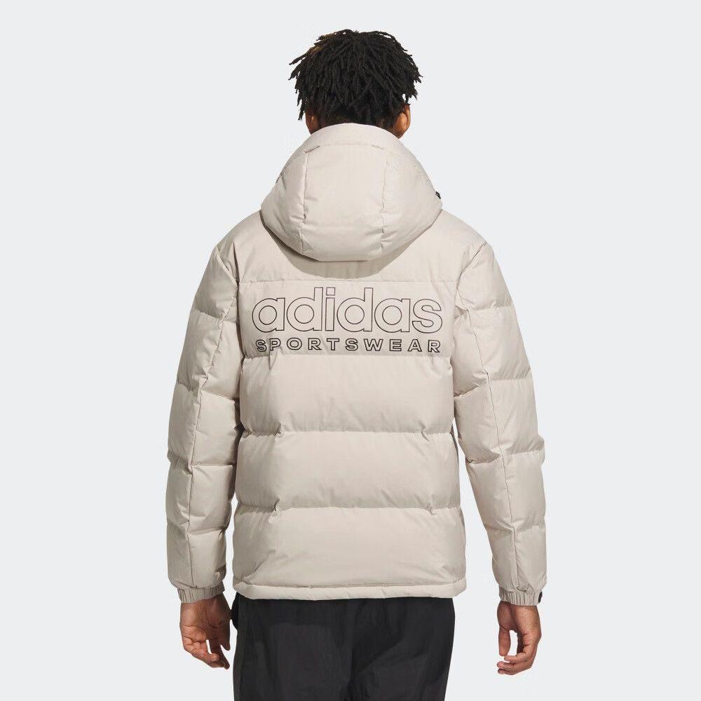 Adidas Down Jackets Men's Ecru Hooded Moderate Other IW0780