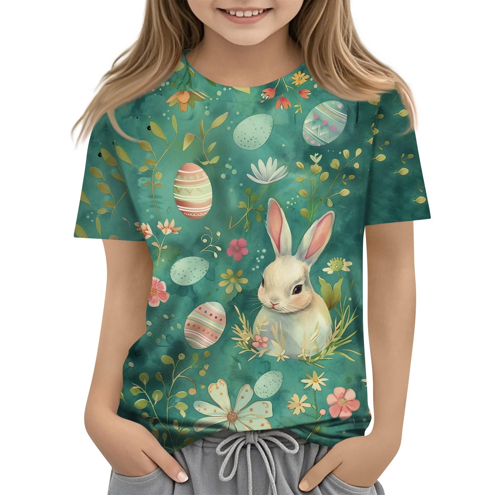 

Детская модная повседневная футболка с коротким рукавом и круглым вырезом с растительным принтом 160 фиолетовый