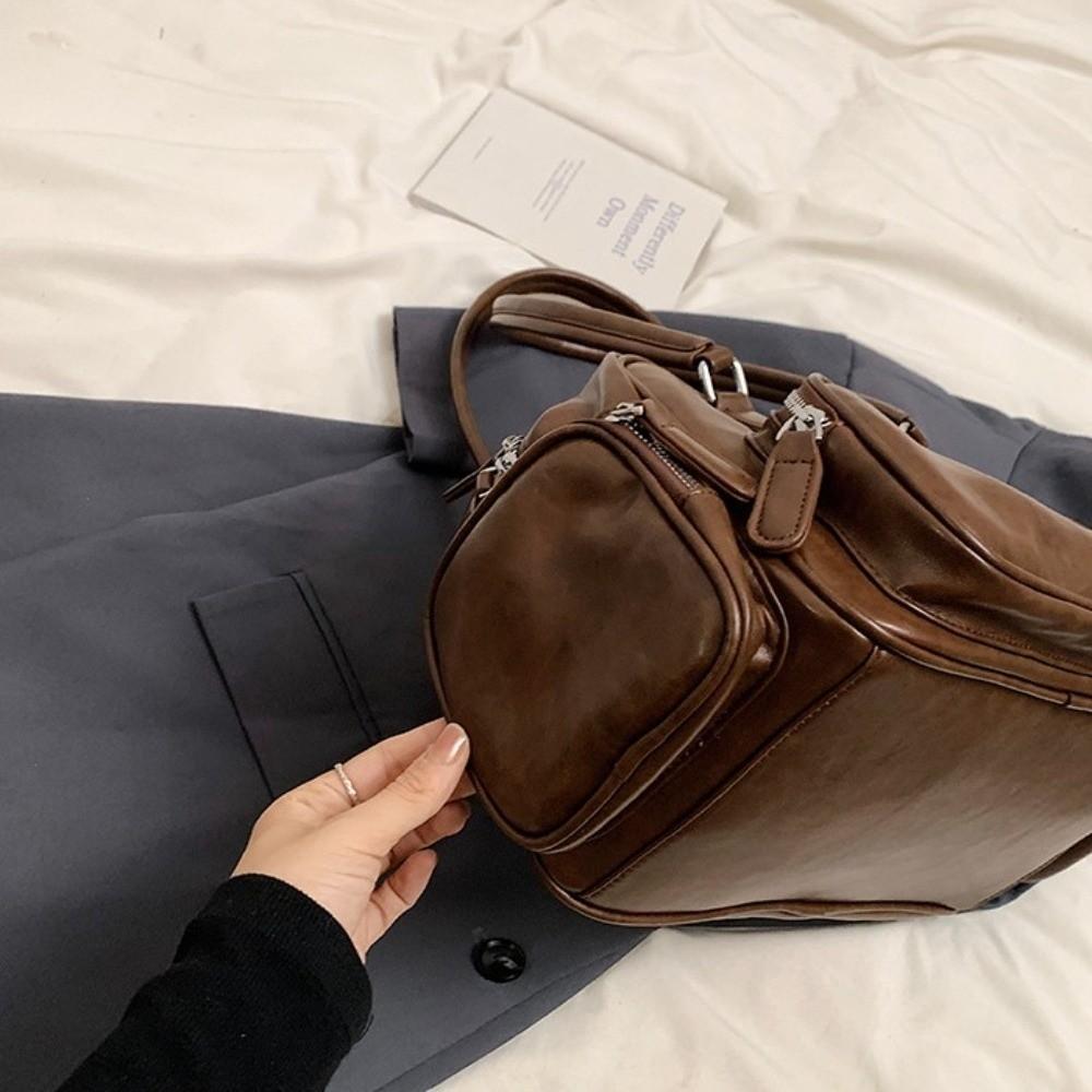 Tote Storage PU Handbag Multiple Pockets Messenger Bag Versatile PU Underarm Bag  Women