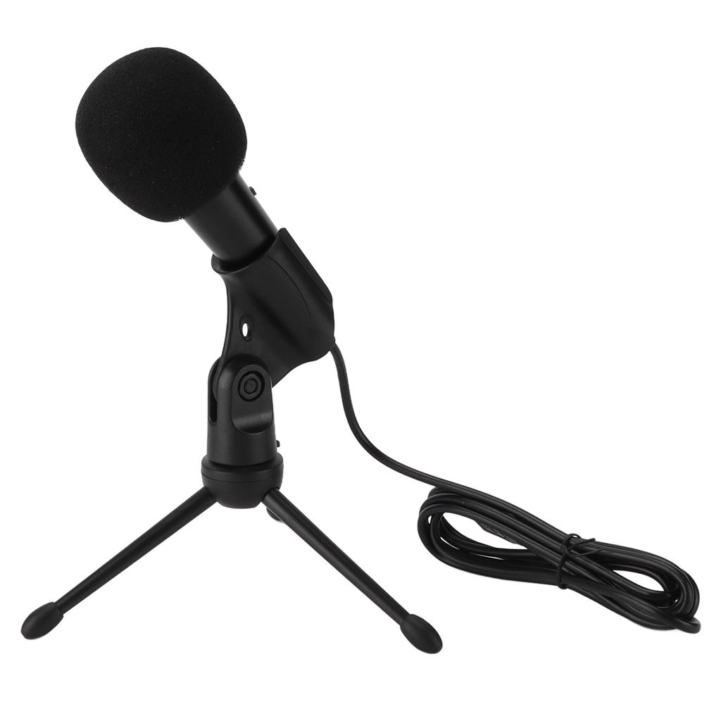 Condenser Microphone Kit with Tripod Stand USB Plug Recording Small Mic with Cable Equipment