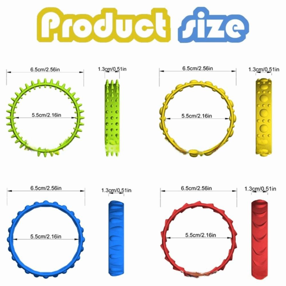 Soft Material TPR Sensory Hand Ring Toys Flexible Design Silent Decompressors Bracelet  Kids Play