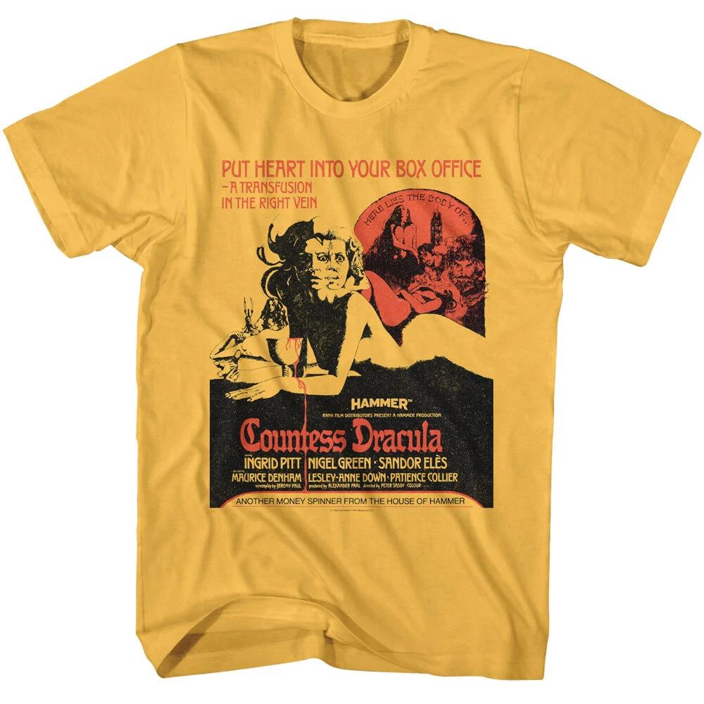 Countess Dracula Men s T Shirt Vampire Hammer Horror Transfusion Vein S