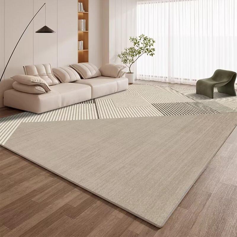Modern Geometric Carpet Living Room Fashion Simple Style Decoration Soft Large Rugs Bedroom Bedside Non-slip Washable Floor Mats