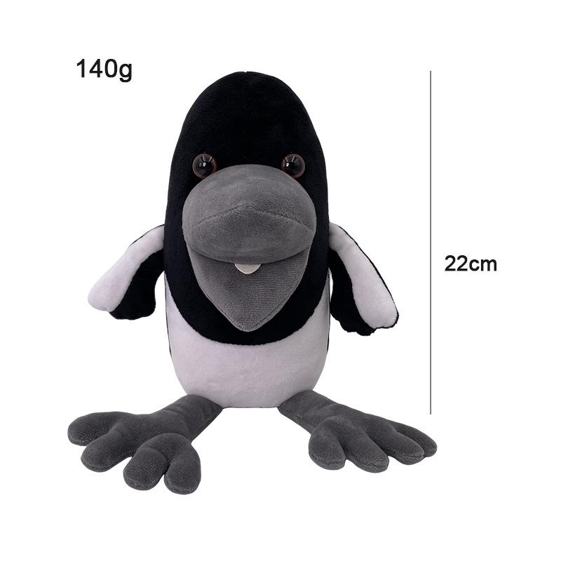 22cm Steve und Maggie Plüschtier Neu Halloween Kawaii Elster Krähe Peluche Spielzeug Weiches Stofftier Puppe Kissen für Weihnachtsgeschenke