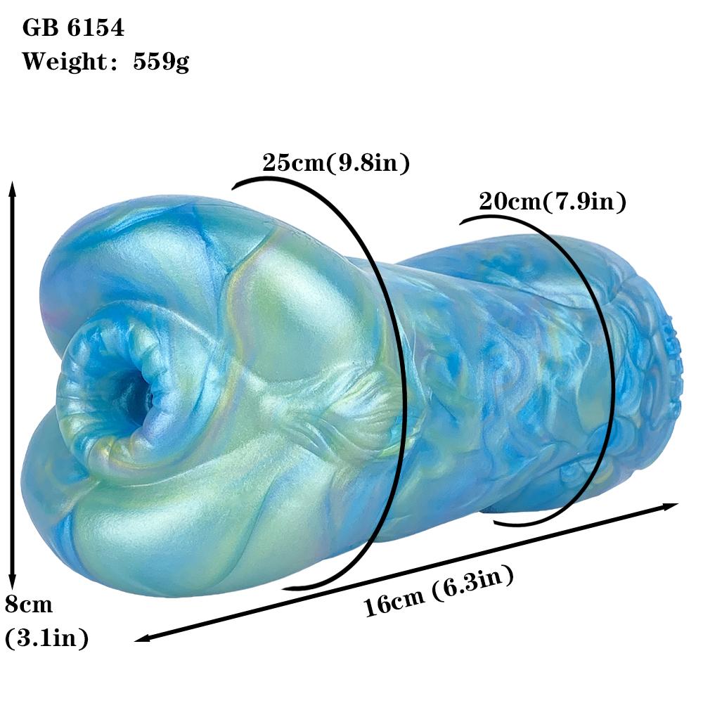 GEEBA Male Beaver Dog Masturbators Silicone Soft Aircraft Cup Realistic Vaginal Prostate Massager Single Hole Sex Toys For