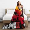 Red Dead Redemption 2  Warm Soft Blanket  Students Plush Bedding Throws Pattern Couch Chair Flannel Bedspread Sofa Bed Cover