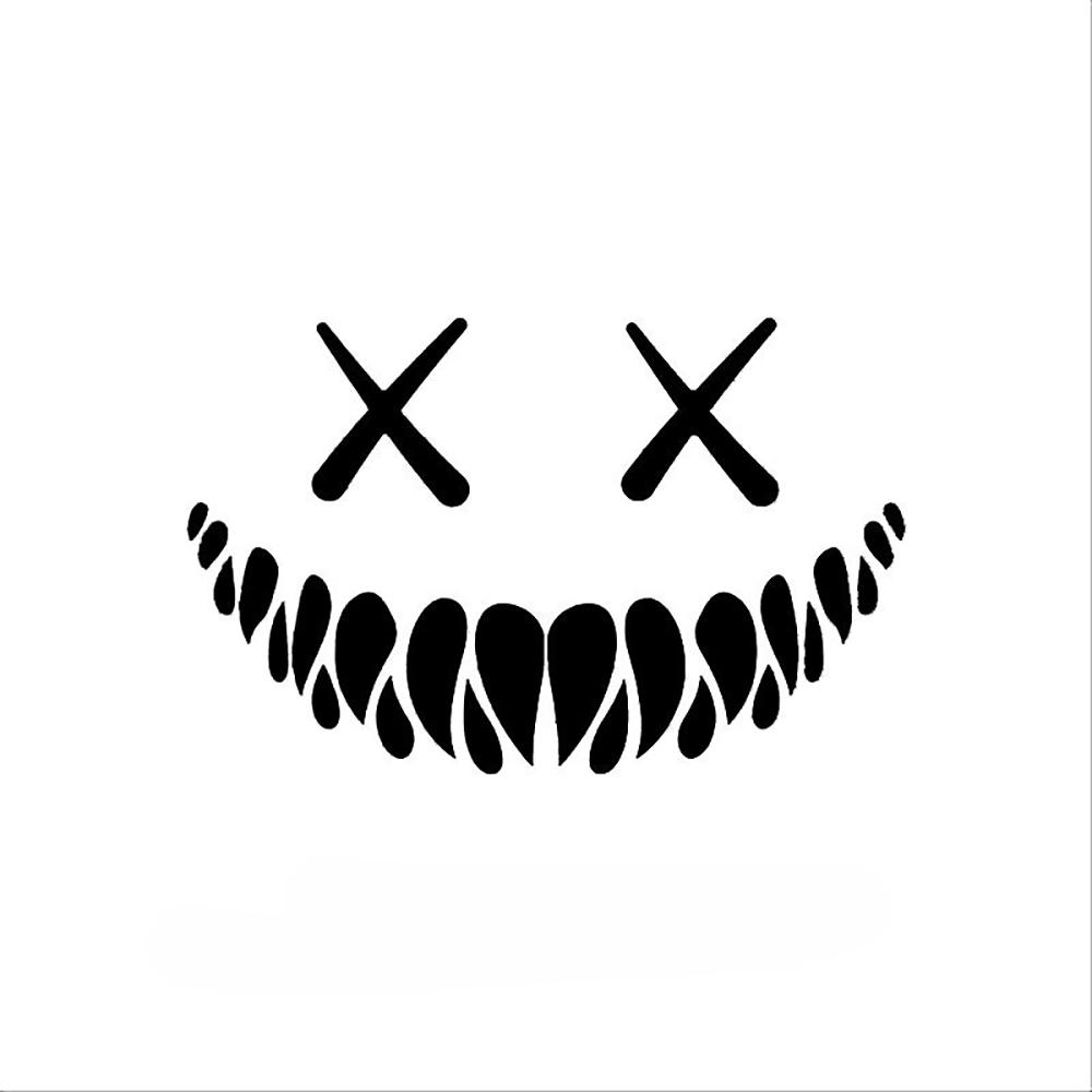 

Demon Smiling Face Rear Windshield Funny Auto Body Styling Car Window Personalized Decoration Sticker Motorcycle Stickers 20x13CM чёрный