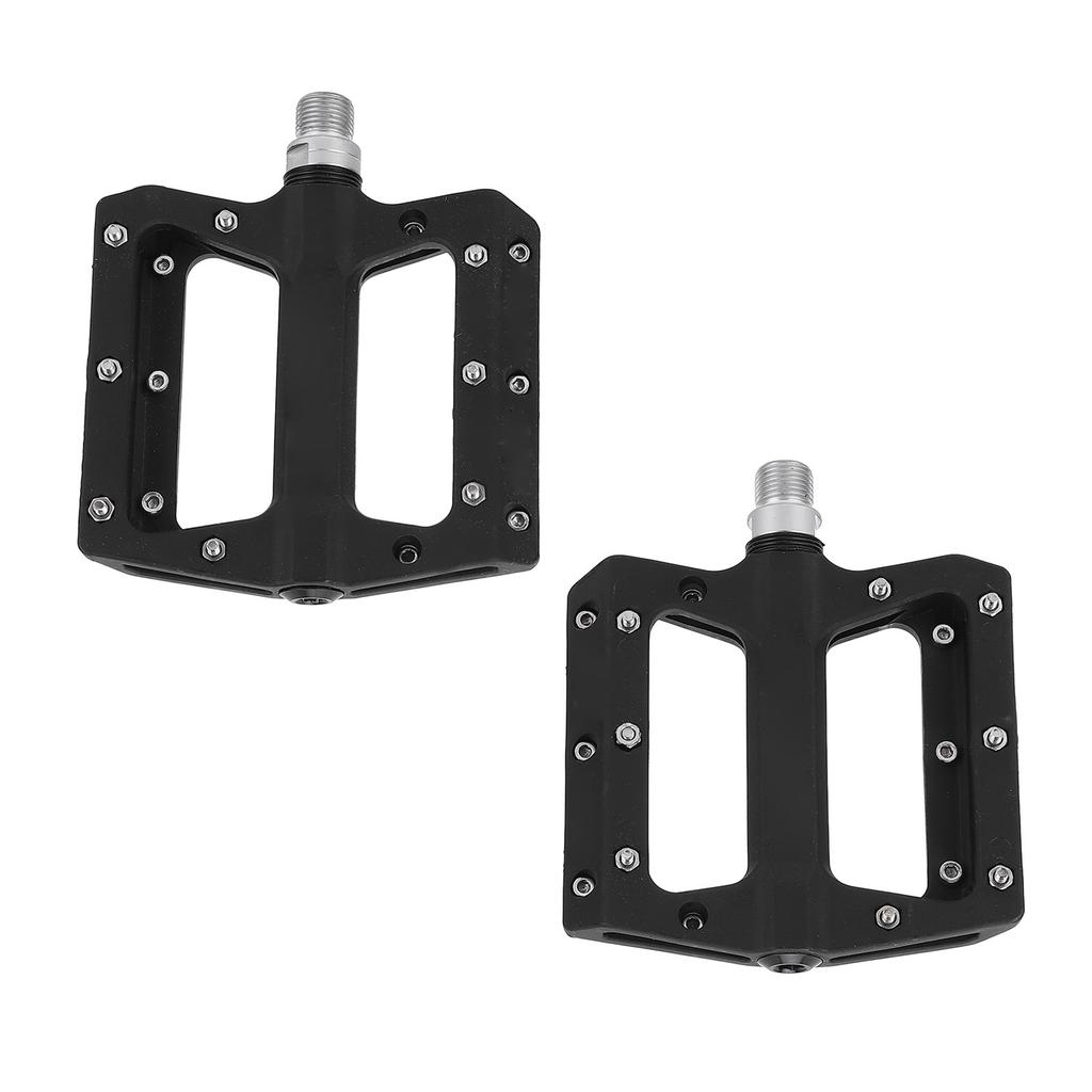 2Pcs Bike Pedals Double Sided Anti Slip Nails Lightweight Nylon High Speed Bearing Cycle Pedal Set