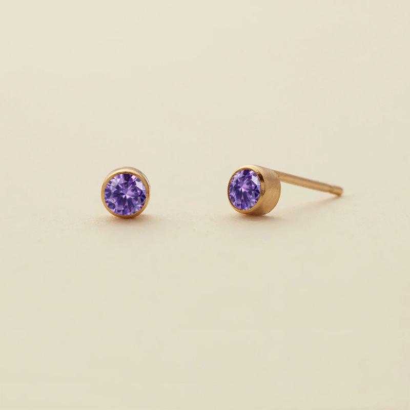 eManco Colorful Rhinestone Diamond-Studded Earrings, Stainless Steel Gold-Plated Ear Cuff.