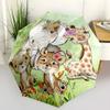 Cartoon Forest Animals Folding Umbrella Auto-Open Design 8 Iron Ribs Plastic Handle Foldable Sunshade Perfect Christmas Gifts