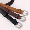 Womens Classic Leather Waist Belt With Pin Closure For Daily Wear And Jeans