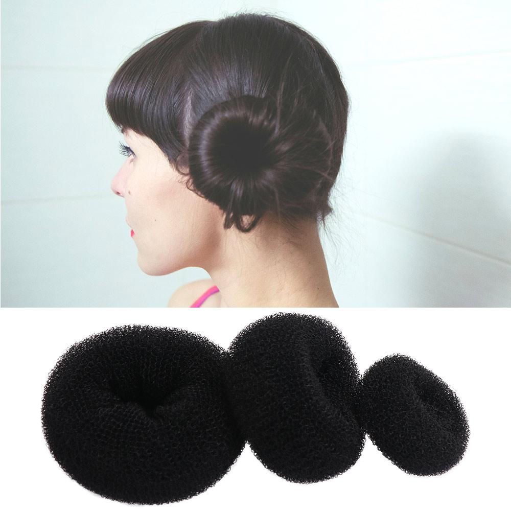 3 Couleurs Créateur de Chignon en Mousse Éponge Anneau Large Facile Accessoires pour Cheveux Chignon Donut Filles Femmes