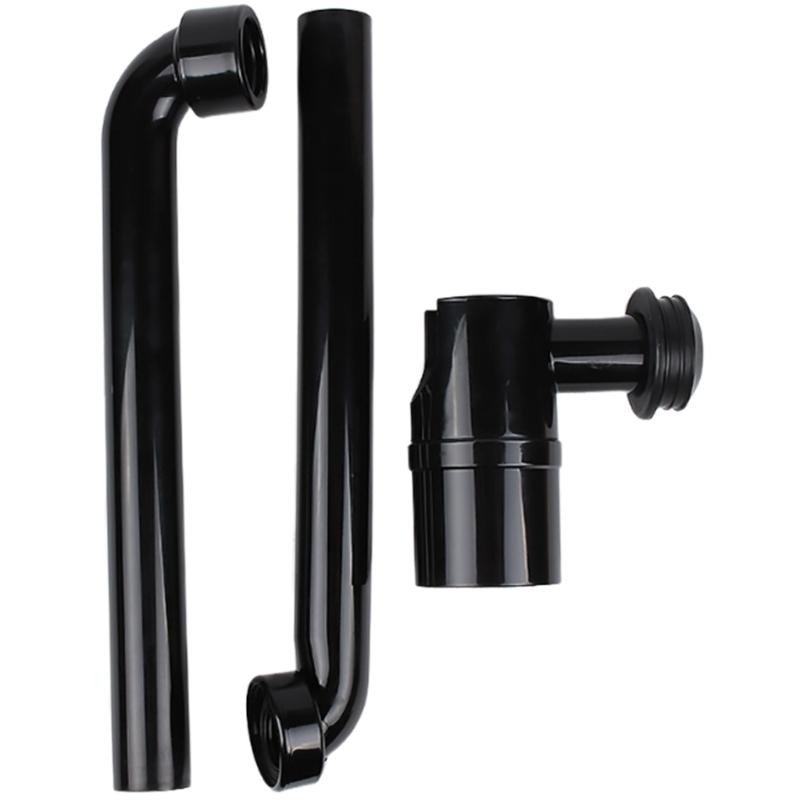 Adjustable Sink Drain Trap 1-1/4Inch Space Saving Sink Waste Trap Bathroom Drain Pipe Rotating Sink Waste Trap