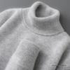 Men's High-Neck Pure Wool Cashmere Sweater - Thick, Loose Knit Pullover for Autumn and Winter