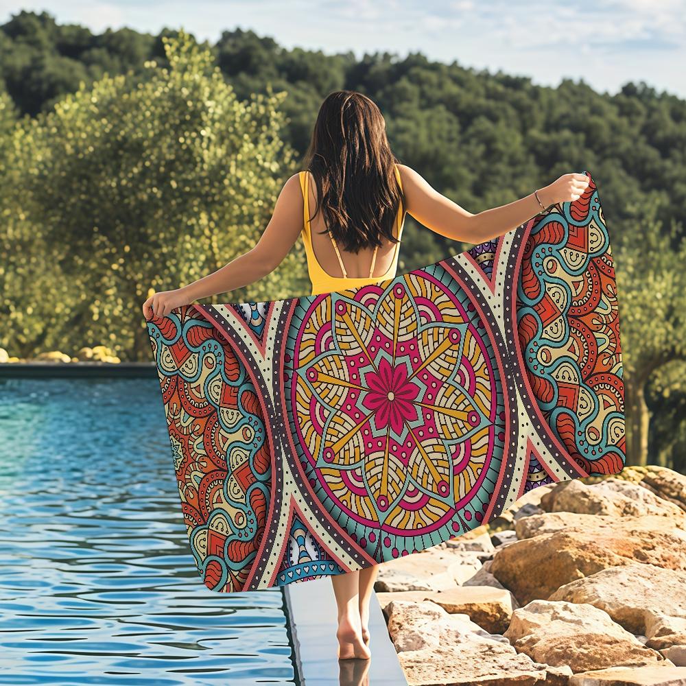 M-Mandala Art meditation Towel Quick Drying Beach Towels Are Suitable For Swimming Pools Camping Yoga And The Gym