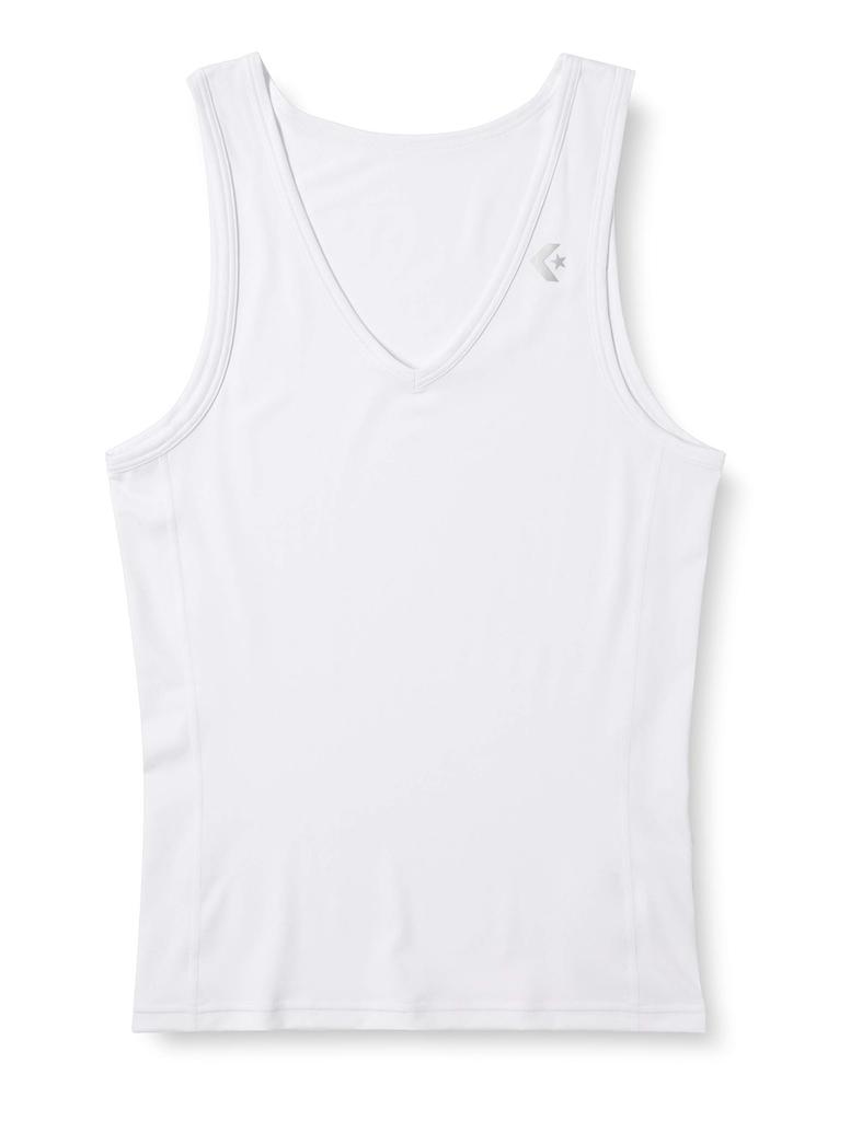 Converse Undershirt Basketball Stretch Sweat Absorbent Quick Drying Training Support Inner Shirt CB251702 White L Match/Practice Men's