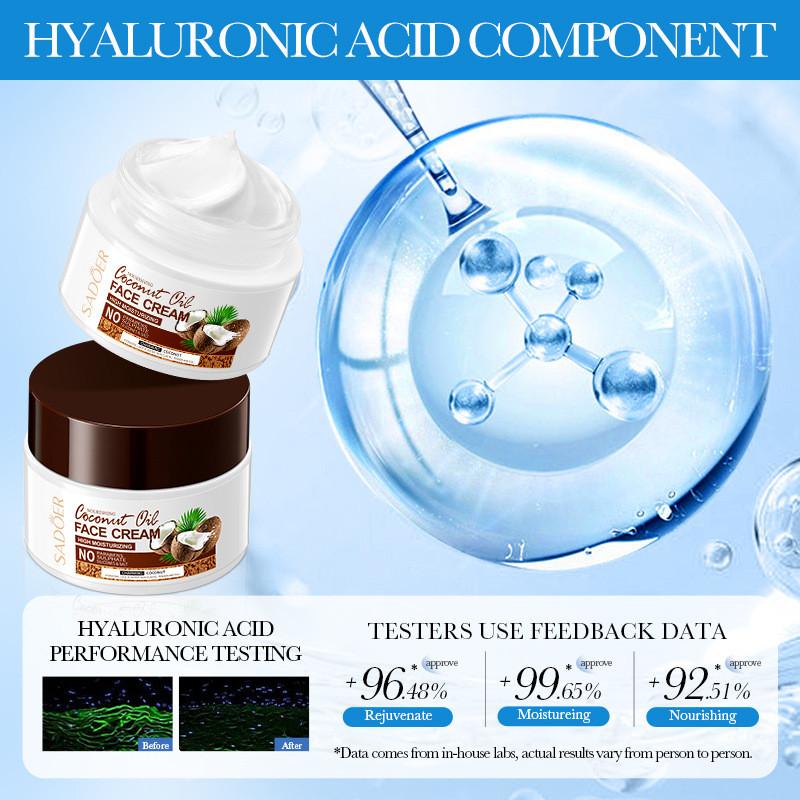 Sadoer Coconut Oil Nourishing Moisturizing Cream Ideal For Hydration And Skin Softening 50g