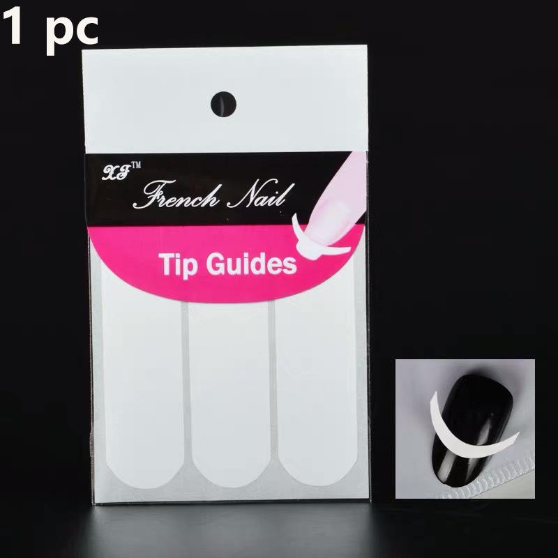 

Нігті Наклейка Трафарет Поради Посібник Французький манікюр Nail Art Наклейки Форма Бахрома DIY Sencil 3D Інструменти для укладання