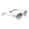 Miu Miu Logo Metal Oval Sunglasses Women sunglasses Gold SMU52Y