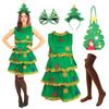 Christmas Adult Cute Green Elf Christmas Tree Costume Christmas Day Costume