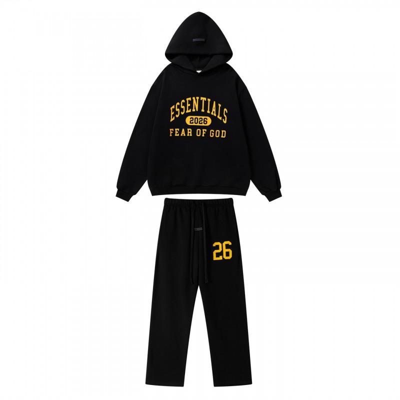 Mens Oversized Hooded Sweatshirt Jogger Set High Street Style Cotton Casual Tracksuit