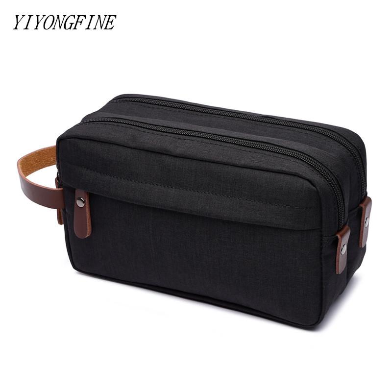 Men's High Quality Makeup Bag Multifunctional Toiletries Storage Bag Double Zipper Makeup Pouch Women Travel Organizer Beauty Case Waterproof Portable