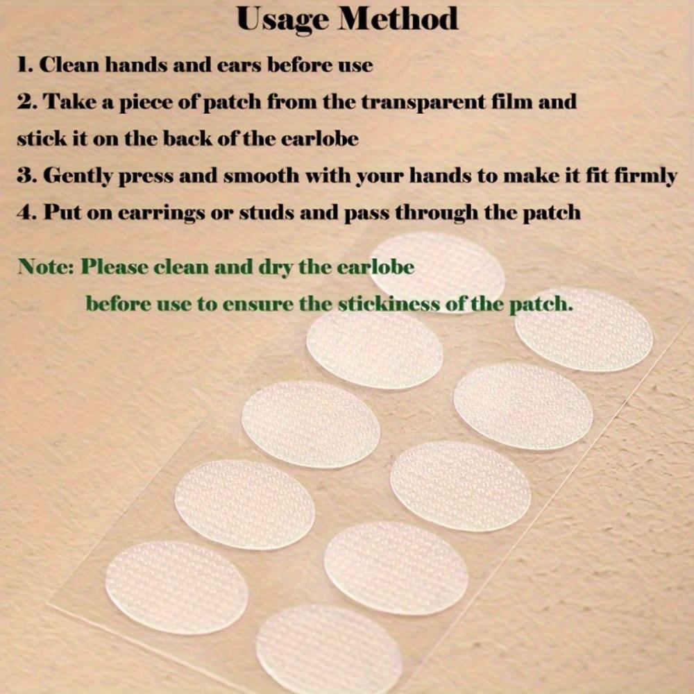 100pcs/10 Sheets Hypoallergenic Earring Lifter - Adhesive Support Patch for Heavy Duty Earrings, Invisible Earlobe Stabilizer