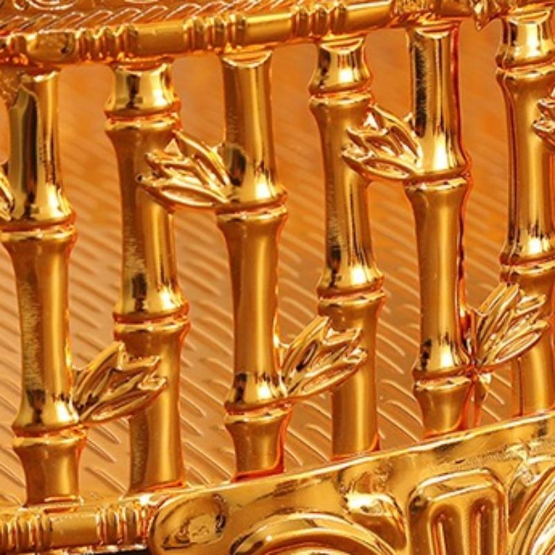 Exquisite Fruit Tray, Alloy Cake Plate, Gold Exquisite Circle Hollowed-Out Snack Nuts Organizer Party Desktop Decoration,24 cm