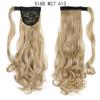 22" Long Ponytail Hair Extension Wrap Around Pony Tail Clip in Curly Wavy Synthetic Fake Hairpiece for Women Daily Life