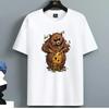 Angry Bear Honey Thief Graphic Tee Short Sleeve Cotton TShirt Funny Animal Print for Unisex Women
