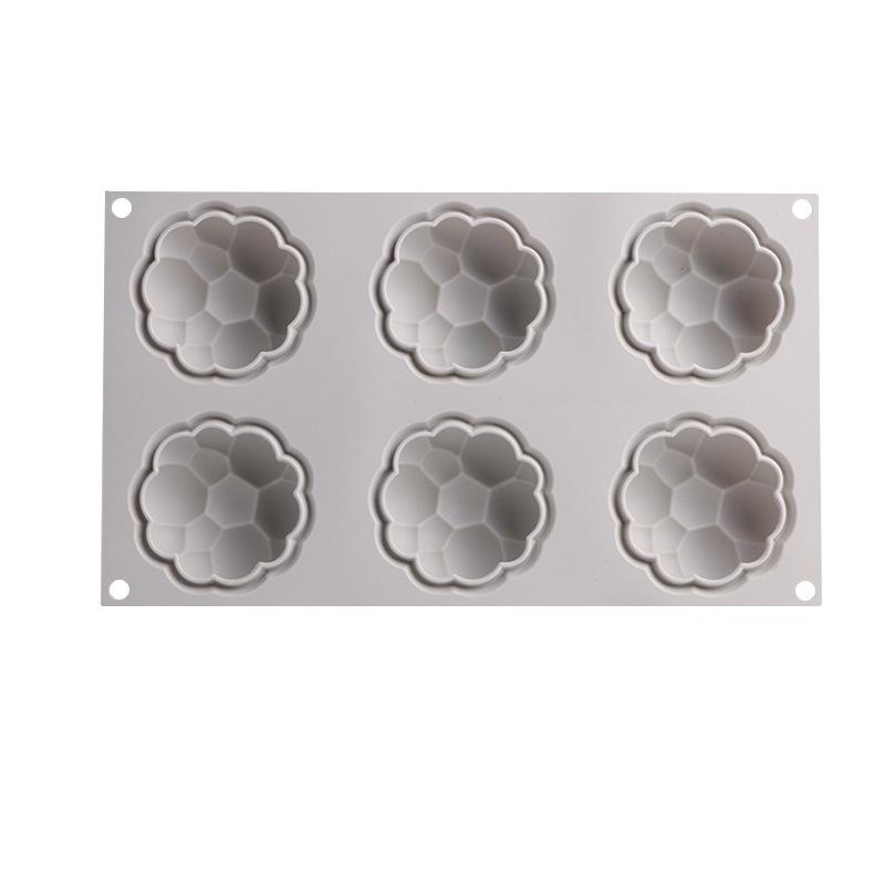 6-Cavity Cloud Bubble Silicone Mold - Fondant Cake Decoration Mousse Pudding Chocolate DIY Baking