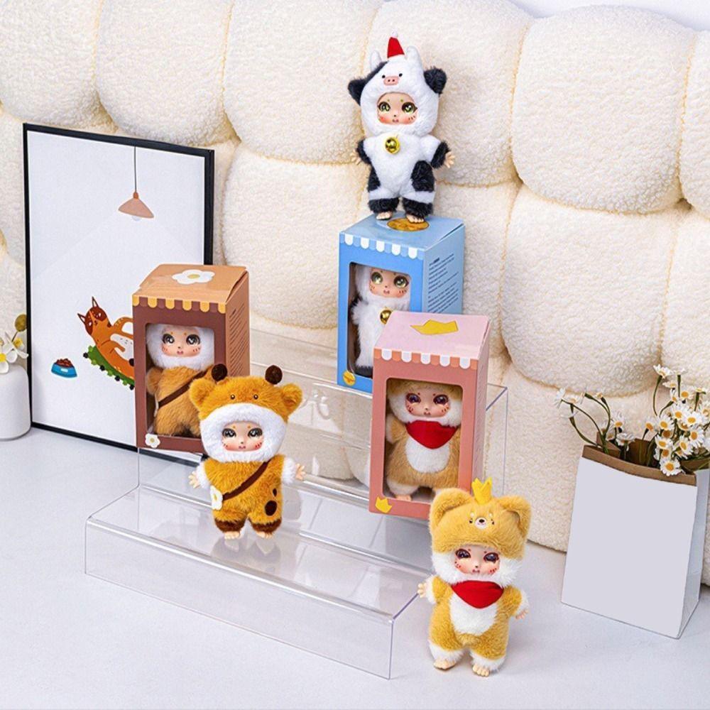 Big Eyes Stuffed Animals Keychain Soft Plush Vinyl Figurine Dolls Animal Series Plush Toy Comfort
