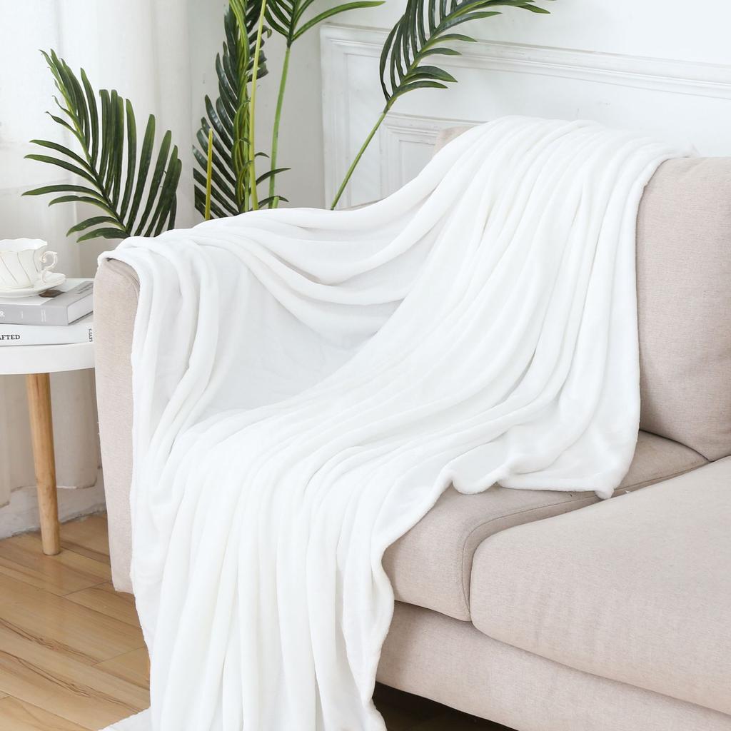 All-season Bedroom Throw Blanket Solid Color Flannel Soft and Comfortable Blanket Gift Air Conditioner Sofa Household Blanket
