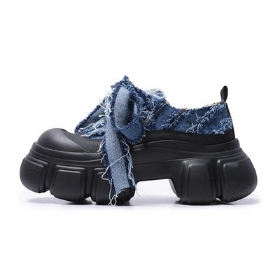 Fashion 2025 New Women's Ankle Boots Fashion Cowboy Knight Boot Punk Gothic Classic Denim Canvas Shoes Short Goth Platform Shoes