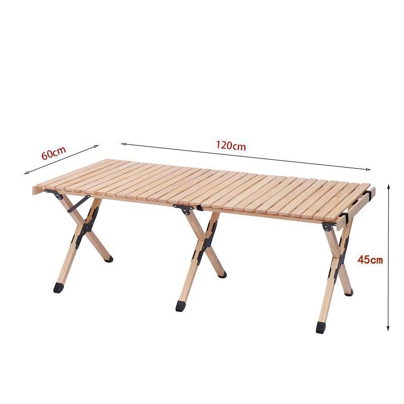 Outdoor Folding Beechwood Roll-Up Camping Table