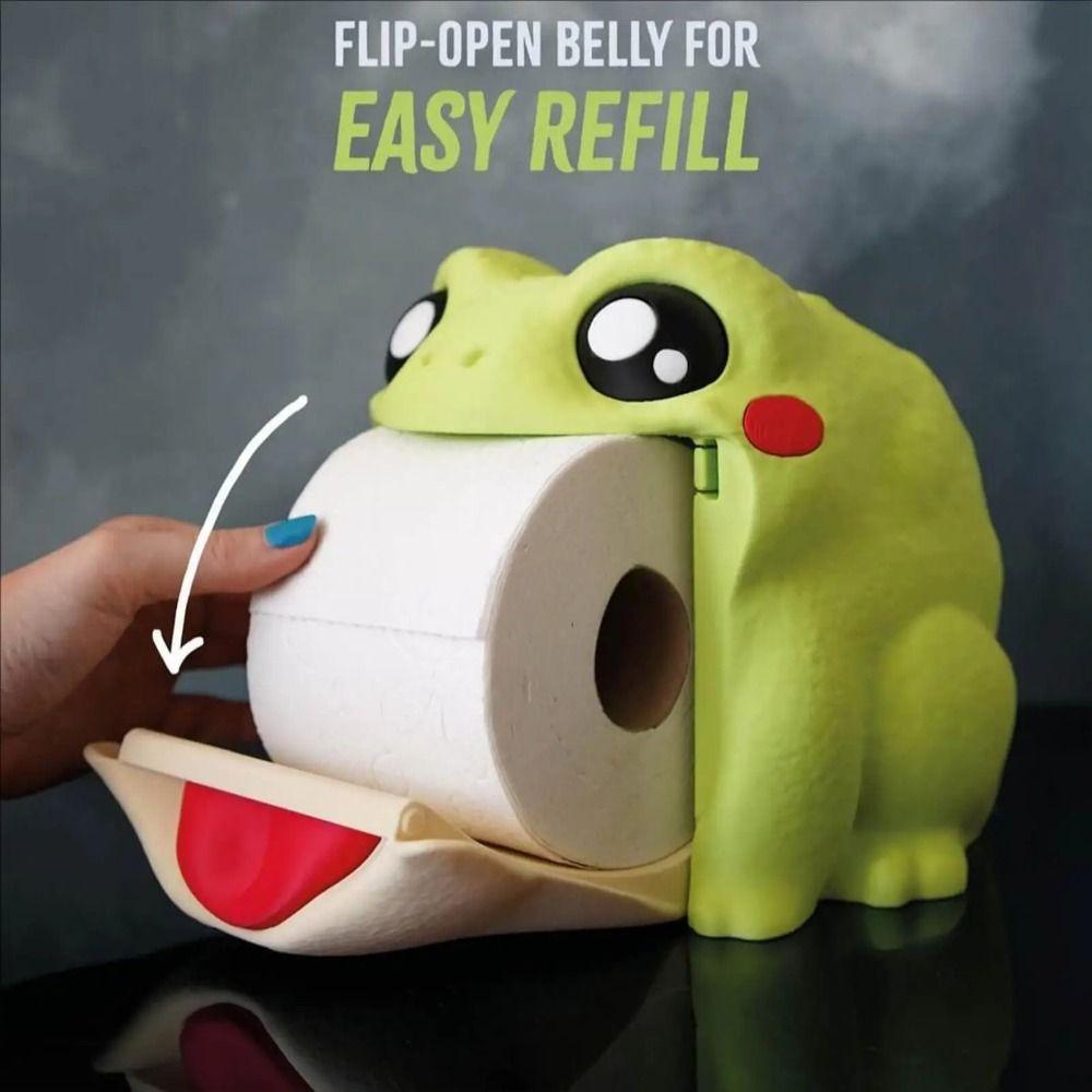 3D Printed Funny Roll Paper Dispenser Dust-proof Creative Paper Towel Box  Bathroom Accessories