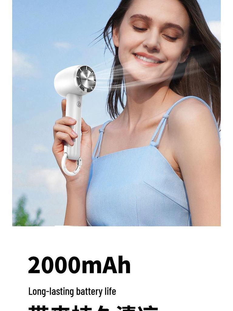 2024 Mini USB Tragbarer Leiser Kühlventilator mit Karabiner und Eispack für den Außenbereich