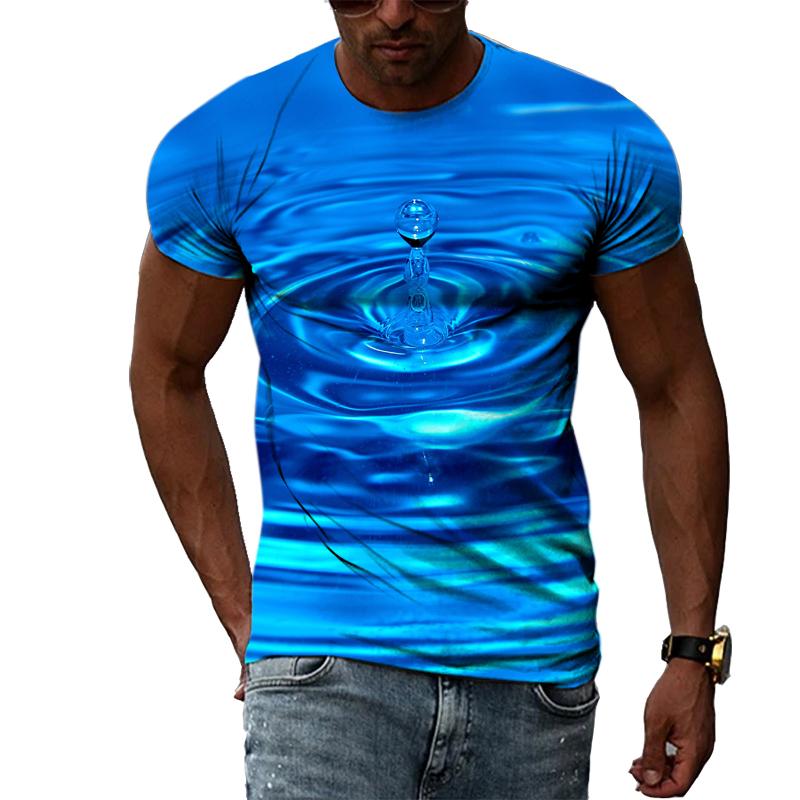 Fashion Hot Selling Classic Retro Creativity Men T-shirt Summer New Trend Casual 3D Printed Round Neck Short Sleeve Tees Tops