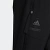 Adidas FW22 Solid Color Print Logo Jogger Pants With Button Pockets Men Bottoms Black HN9027