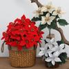 1/3pcs Plastic Plants Christmas Artifical Flowers with 5 Forks Creative Christmas Ornaments Reusable Simulated Flowers Bouquet
