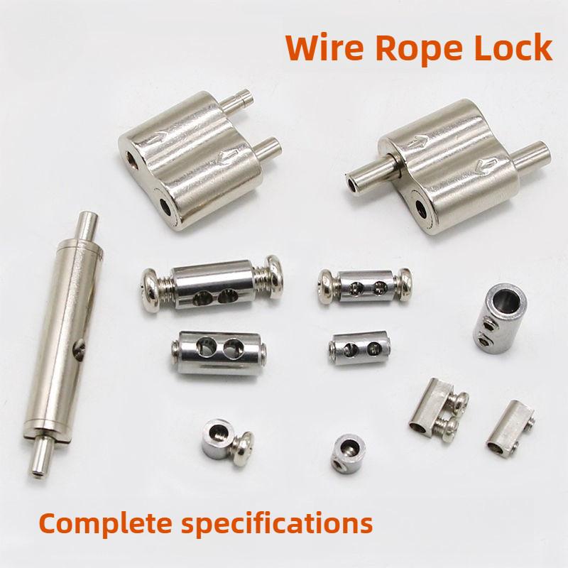 Stainless Steel Self-Locking Chuck Universal Buckle Complete Collection Fixed Buckle Steel Wire Rope Buckle Locking Hub Lock