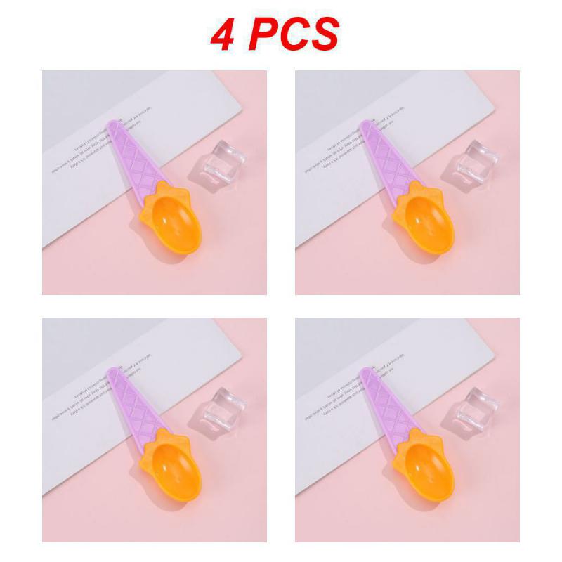 2/4PCS Plastic Bowl Great For Ice Cream Party Reusable Kids Cake Plastic Scoop Ice Cream Accessories Dessert Scoop Tableware