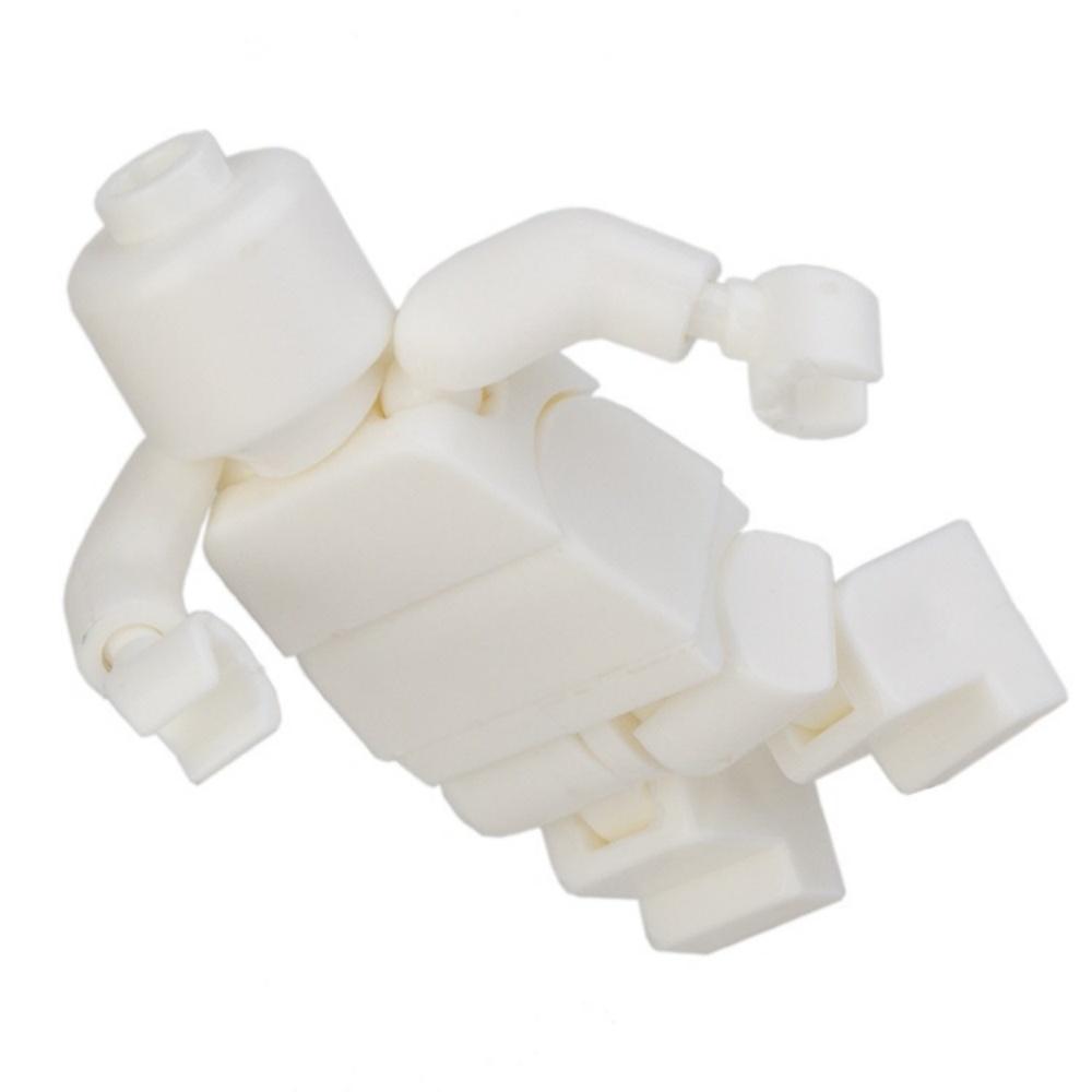 

1pcs Polymer Material Construction Block Figure Plaything for DIY Solid Multi-hue Multi-joint Movable Accessories Figures Blocks белый