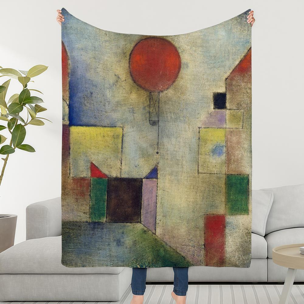 Blanket Throw Swiss P-PaulS-ES Super Cosy German Plush Living Artist Room K-Klee Sofa Couch Childish Birthday Gifts