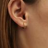 14k Diamond Essential One-Touch Ring Earrings (14k Gold) LCE05