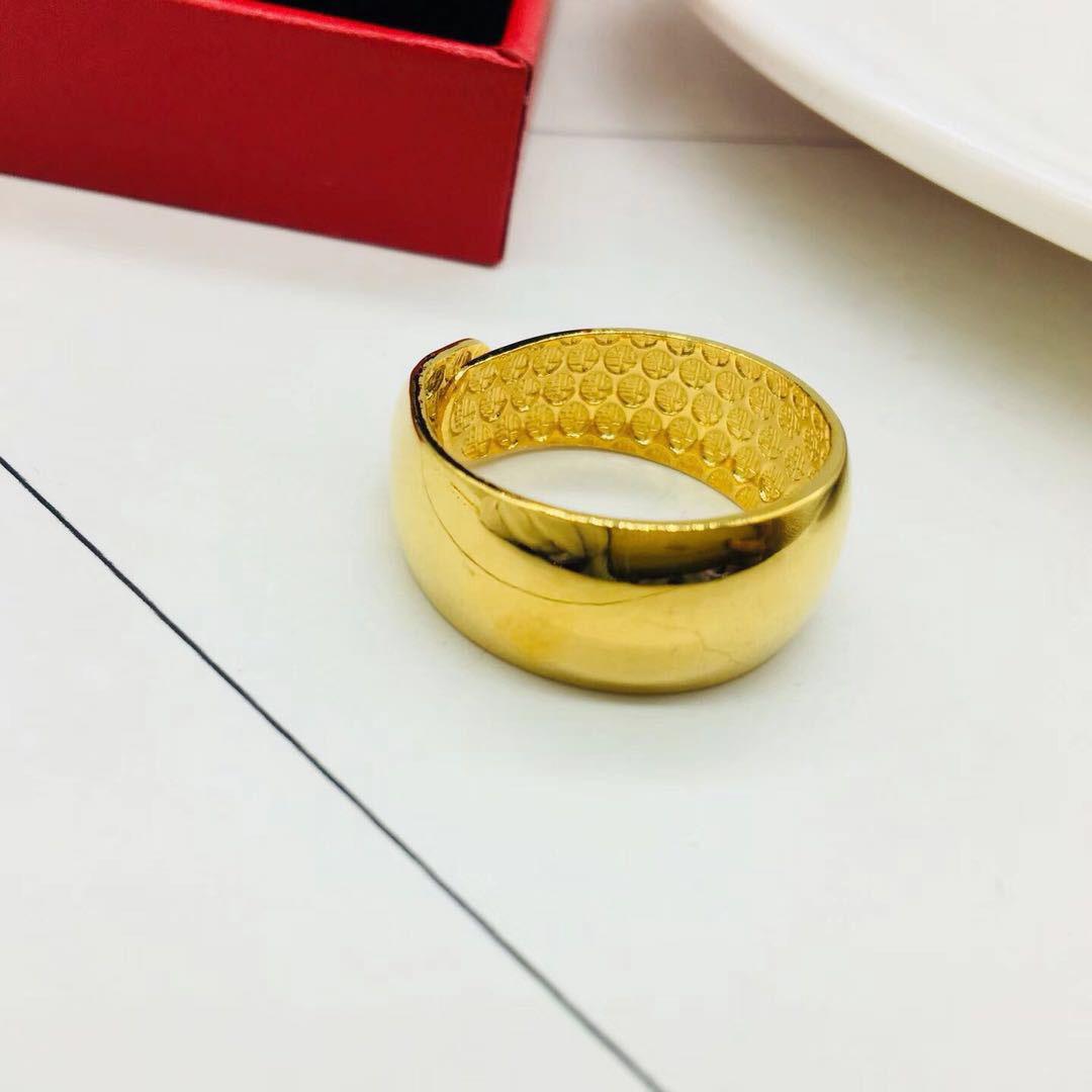 

Unique Gold Plated Couples Ring With Chic Matte And Polished Styles For Occasion Any Glossy Ring