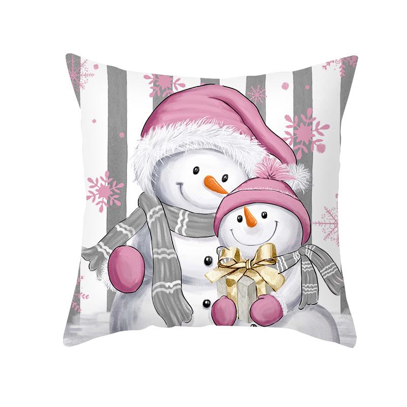 Christmas Home Decoration Pillowcases  Tree Elk Snowman Print  Sofa  Ornaments Holiday Gifts