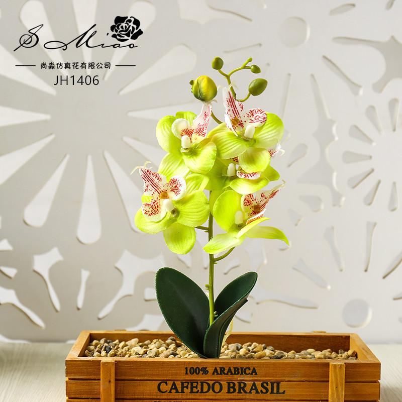 Искусственный цветок Фаленопсис бонсай пятиголовый, имитация цветов, искусственные зеленые растения, креативные украшения, имитация комнатных растений